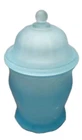 Vintage Indiana Glass Blue Satin Frosted Apothecary  Ginger Jar  w/Lid #0019