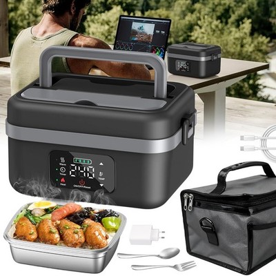 Brotdose mit Akku Lunchbox 1000ml isolierten Portable Tragbar für Picknick Büro