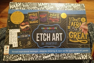 HINKLER CREATE KALEIDOSKOP ULTIMATE ETCH ART BE POSITIVE SET TRAGETASCHE NEU
