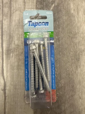ITW BUILDEX 1/4 x 2-3/4" Hex Head Stainless Steel Concrete Screw Tapcon (8 pack)