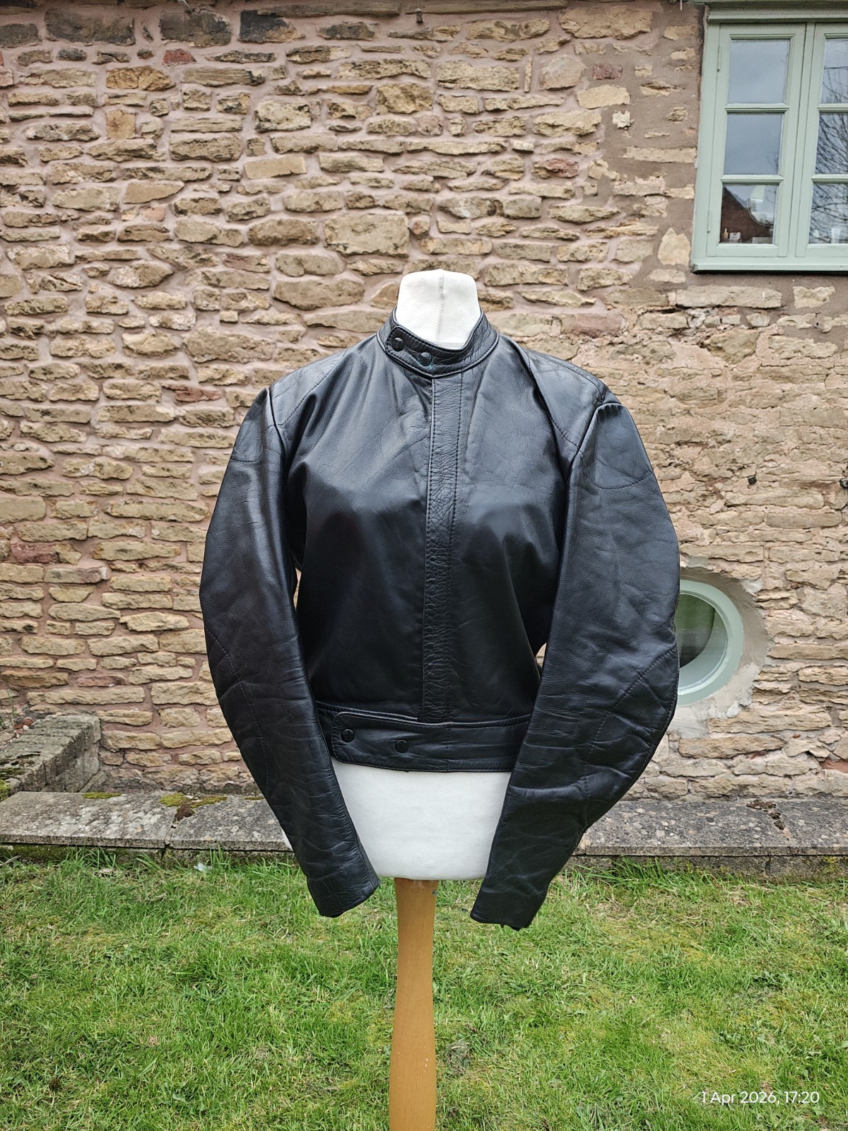Harro Kombi Women's Vintage Black Leather Biker Jacket Size 10 - 12 UK