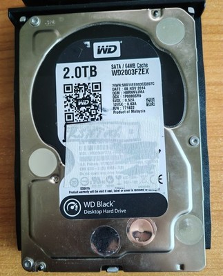 2 Stück Western Digital Black 2TB 7200rpm Interne HDD WD Black (WD2003FZEX)