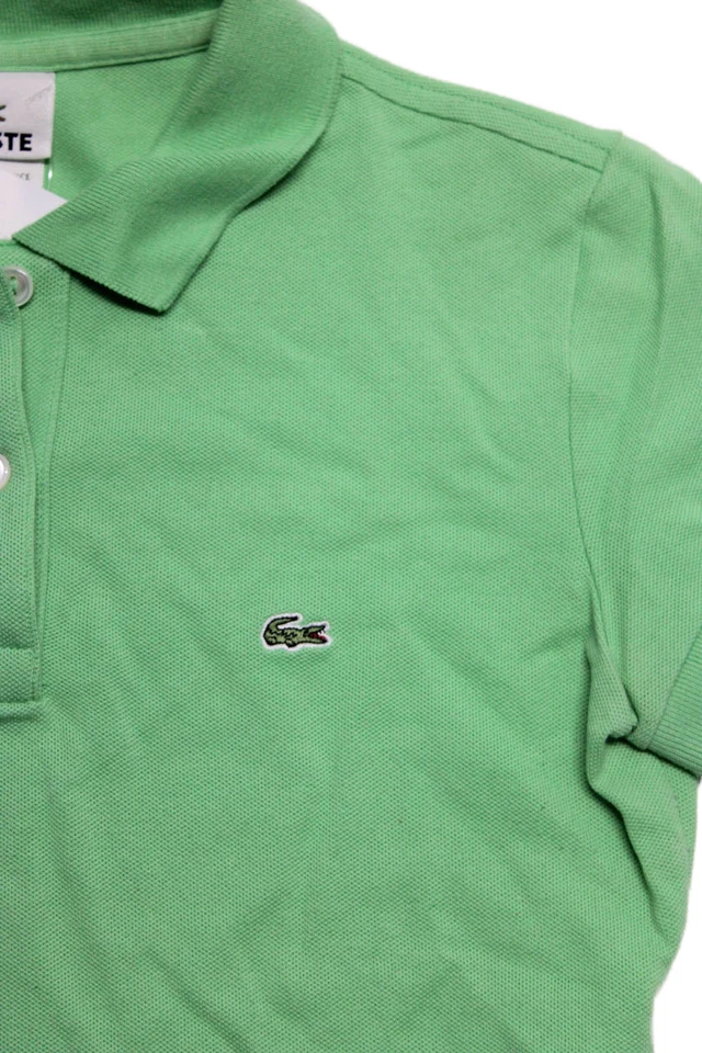 Текстурированная рубашка с воротником и коротким рукавом на пуговицах Lacoste для мальчиков зеленый размер Eur 36 - Изображение 3 из 4