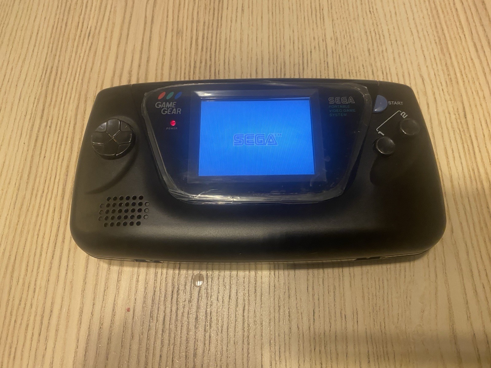 Working!!! Sega GAME GEAR recapped W/ New Black Shell VA0 Dual ASIC