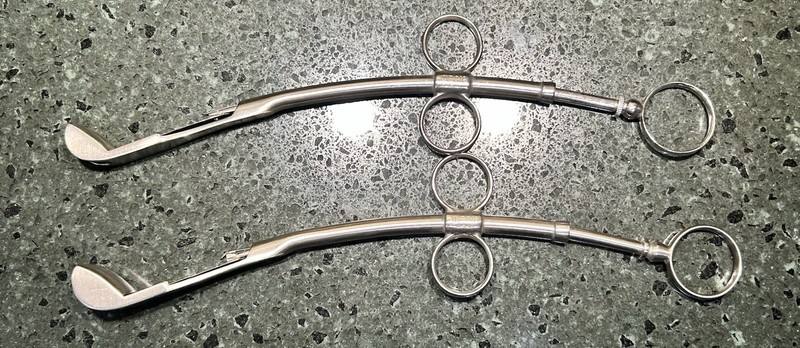 2 Weck Tonsil Guillotine Surgical Instrument 10mm X 19mm & 13mm X 20mm Excellent