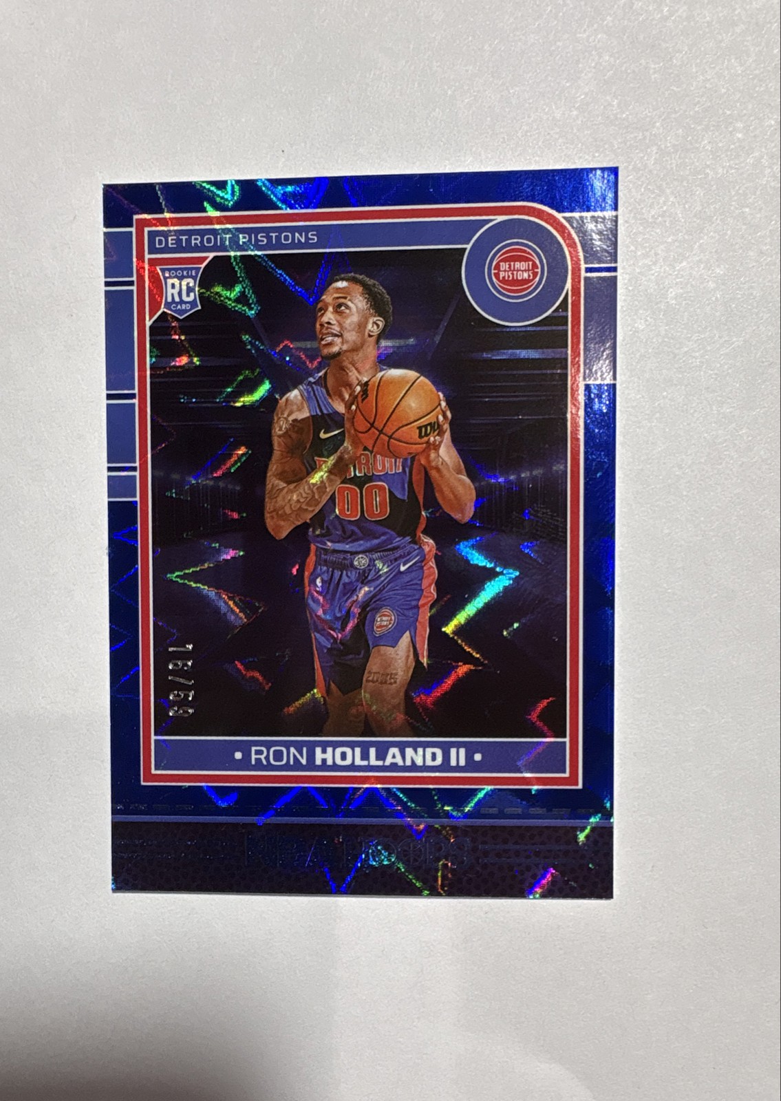 2024-25 Panini Nba Hoops - Rookies Ron Holland II #235 Blue Explosion /59 (RC)