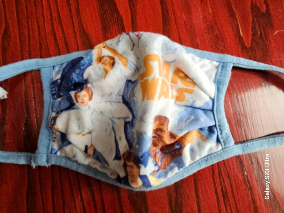 Lot of 6 Disney Face Masks Adult Size Reusable Mickey, Star War - Image 4 of 4