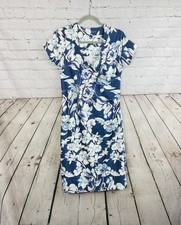 Soft Surroundings Shapely Anywhere Floral Faux Wrap Dress Size Small LKNW