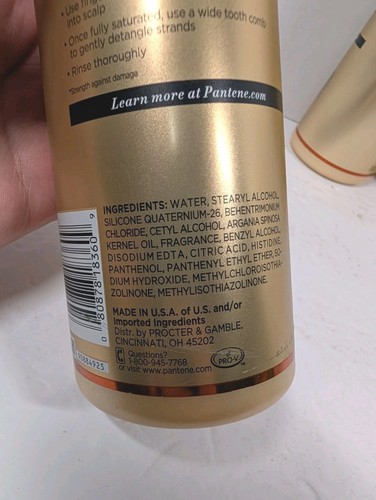 Pantene Gold Sseries Deep Hydrating Co-Wash Infused with Argan Oil Lot of 3 - Picture 6 of 7