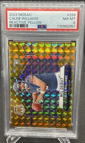 2024 Mosaic Caleb Williams Reactive Yellow RC!! PSA 8! Nm-Mt!!
