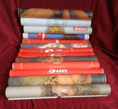 Vintage The Sun Seite 3 Kalender Menge 13 Jahre Fox Lloyd Lusardi 80er aufgerollt