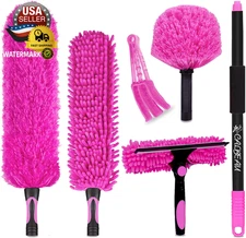 15 Foot Dusters for Cleaning, Duster with Extension Pole 7-15Ft, Microfiber Feat