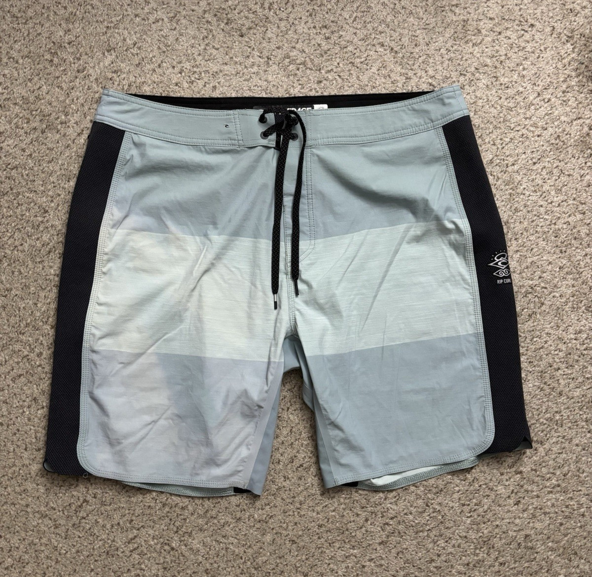 Rip Curl Shorts Mens Size 40 Gray Mirage Board Shorts Cordura Fabric 8" Inseam