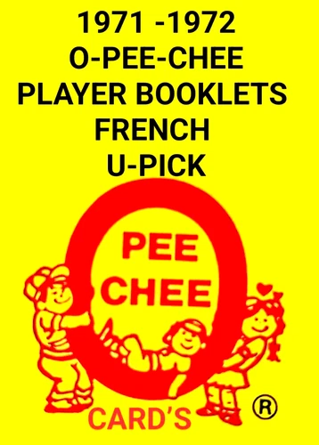 1971-72 O-Pee-Chee Booklets FRENCH  U-Pick Complete Your Set