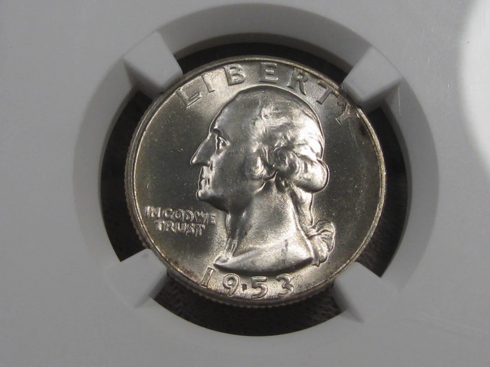 GEM BU 1953-S Silver Washington Quarter NGC MS66. #2 - Image 2 of 4