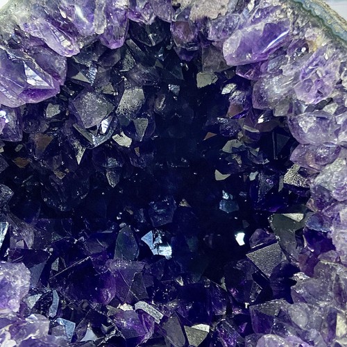 7.76LB Natural uruguay amethyst geode quartz money bag crystal energy+stand - Picture 7 of 13