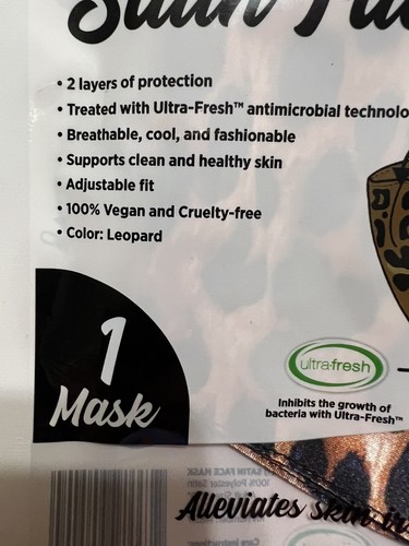 Leopard Satin Face Mask New alleviates skin irritation - Picture 15 of 19