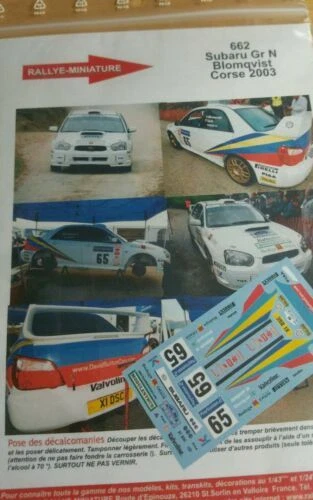 Modellini statici di auto da corsa Rally IXO per Subaru