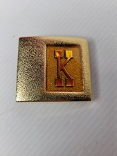 Belt Buckle Monogram Letter Initial K - Retro Custom Multi Color by Lee NY