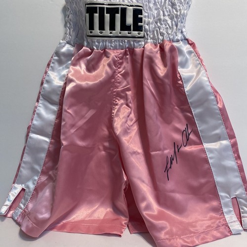 Laila Ali Hall Of Fame HOF Signed Autographed Auto Title Boxing Trunks BG42 - Picture 14 of 14