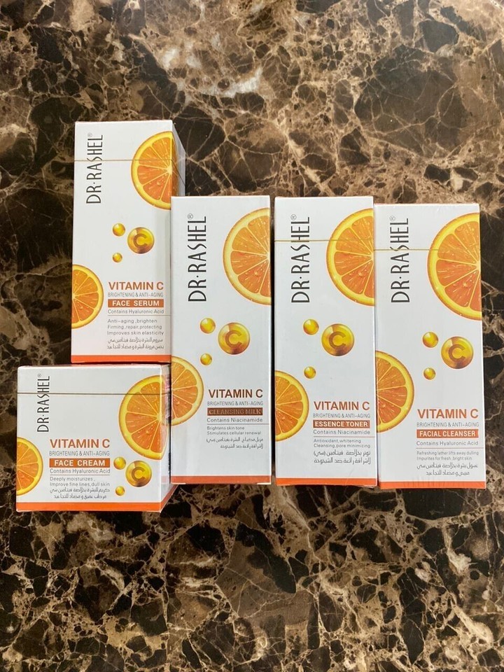 New DR RASHEL Vitamin C Brightening & Anti-Aging Skin Care 5 in 1 Set ...