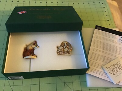 Harmony Peaceable Kingdom Royal Watch Rooster Fox Jest Box & Pin ( RWIGK03 )