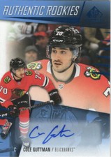 COLE GUTTMAN 2023-24 Upper Deck SP Game Used Authentic Rookies Auto Blackhawks