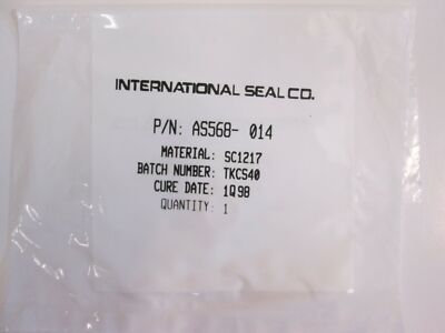 International Seal Co, AS568-014, White, SC1217, O-Ring Lot of 35