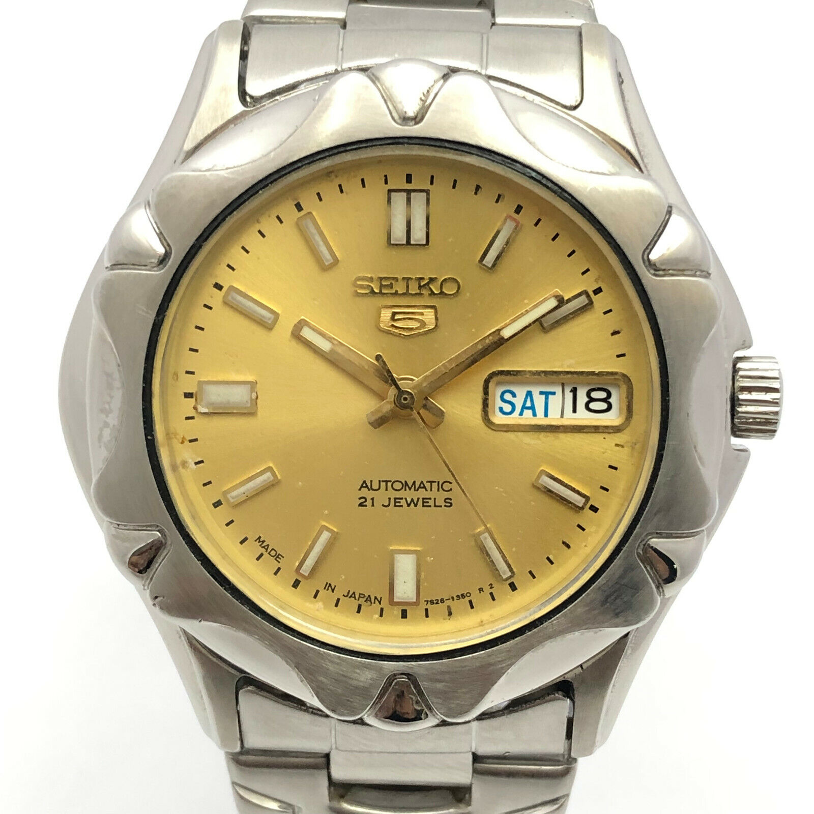 Vintage Seiko 5 7S26-01T0 21 Jewels Automatic Japan Made Mens Wrist Watch  B4270