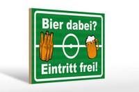 Holzschild Alkohol 30X20 Cm Bier Dabei Eintritt Frei Deko Schild Wooden Sign