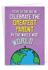 1 Funny Father's Day Card with Envelope - Greatest Parent C3143FDG