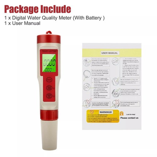 4 in 1 PH TDS EC TEMP Meter Digital Test Pen Home Drinking Water Quality Tester - Picture 11 of 11