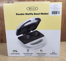 Bella Double Waffle Bowl Maker Makes Double C...