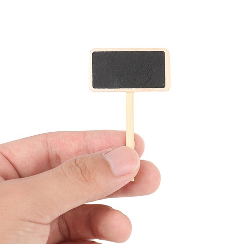 50 Mini blackboard wood message slate rectangle clip clip panel card memos A LZ - Picture 9 of 14