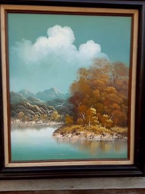 葉　祥明 (Painting) 20/300 Oil On Canvas Signed, H. Blossom - Mid-20th Century Mountain