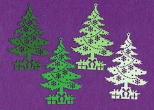 CHRISTMAS TREE  5 die cuts scrapbook cards