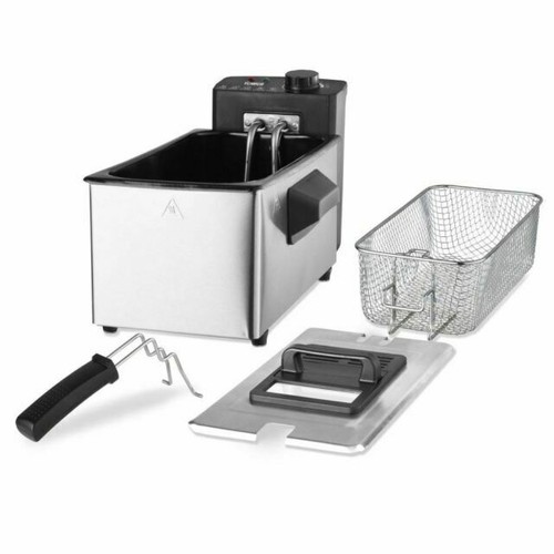 Daewoo SDA1861 Friggitrice Ad Aria 4L, Termostato 80-200°C, Timer 30 Minuti, Spegnimento Automatico, Nero