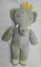 Vintage Babar The Elephant Plush Toy - About 21.5" tall without crown