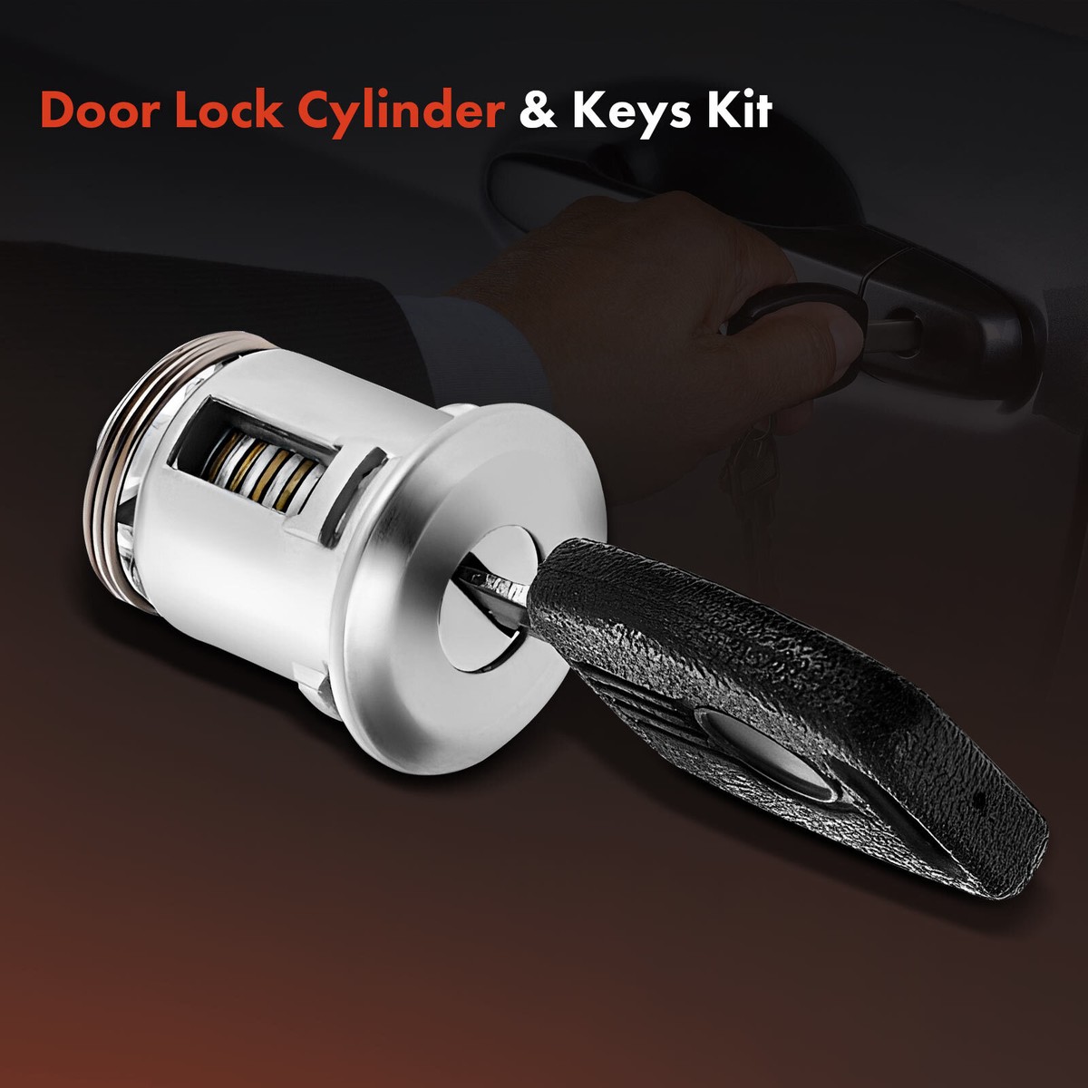 プンキー Door Lock Cylinder Set for Kenworth W900L C500 Peterbilt 325 330 w