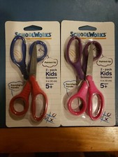 Schoolworks Kids Squishgrip Pointed Tip Scissors 5" 4/Pkg-Red,Blue,Purple,Pink