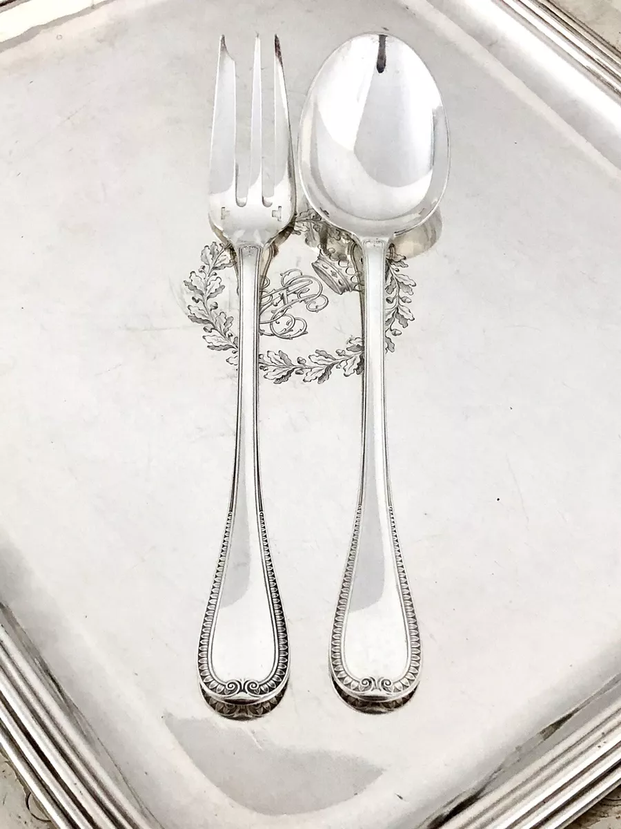 CHRISTOFLE MALMAISON SILVERPLATED LARGE SERVICE SET 2 PCS FORK