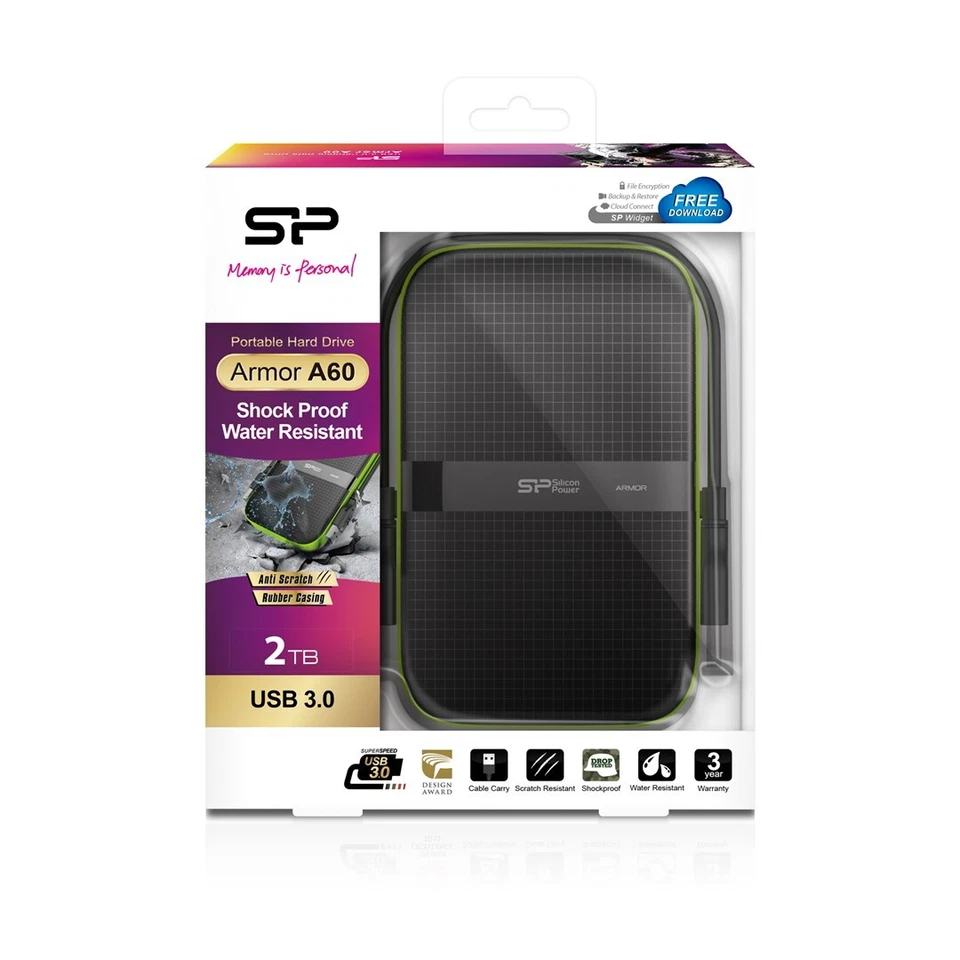 4712702636000 Silicon Power Armor A60 external hard drive 2000 GB Black Silicon  - Image 4 of 4