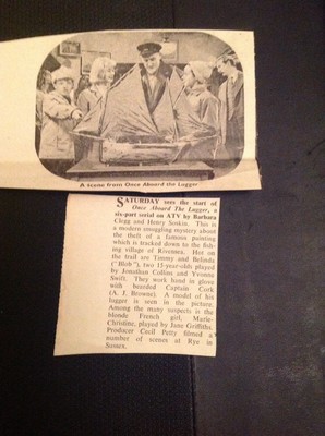 L1-8 Ephemera 1963 Article Atv Tv Once Aboard The Lugger Jonathan Collins Swift