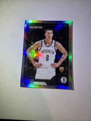 25-26 Topps NBA Hoops #128 Egor Demin RC Rainbow Foil + Base Brooklyn Nets