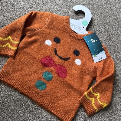 Tu Clothing Lebkuchenmann Kleinkind Baby Weihnachten Pullover 3-6 Monate