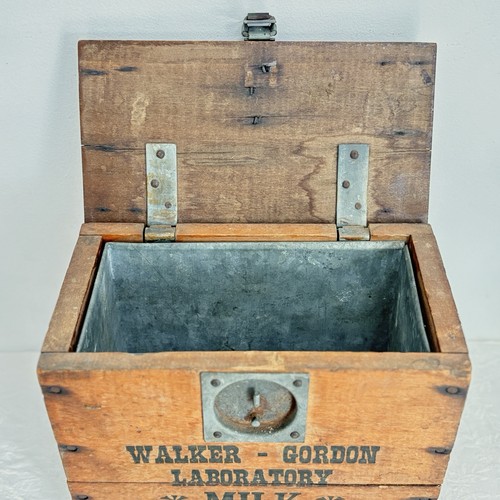 Antique Wooden Walker Gordon Laboratory Milk Crate Madison Ave New York - Picture 14 of 23