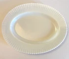 Vintage Macbeth-Evans Petalware Cremax Beige Opalescent 13" Oval Serving Platter
