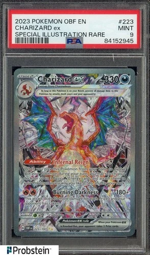 2023 Pokemon OBF EN Special Illustration Rare #223 Charizard ex PSA 9