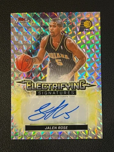 Jalen Rose 2025-26 Topps Finest Auto Electrifying Signatures Pacers