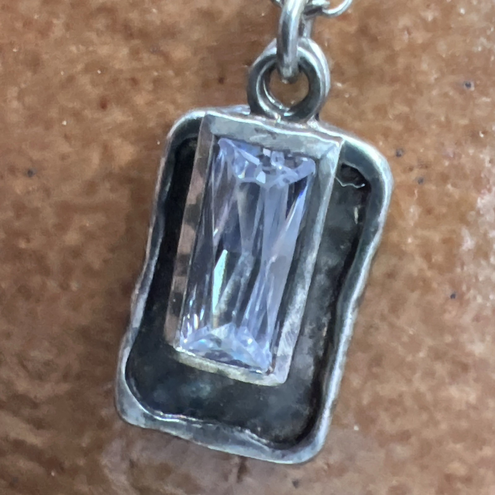 Silpada ~ N3097 Creative Spark ~  Pendant Necklace CZ 925 Sterling Silver ~ 16”